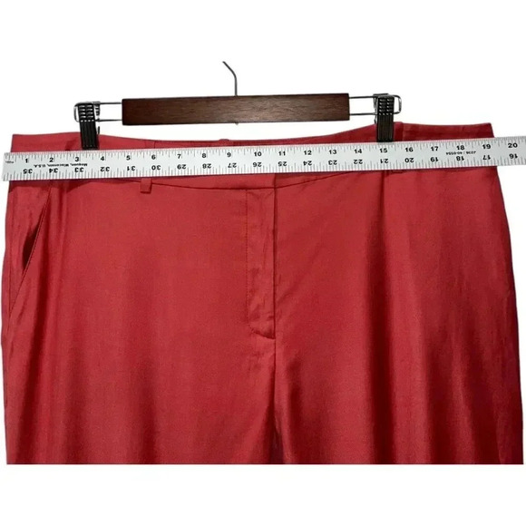 ST. JOHN Annabel Straight Leg Wool Blend Dress Pants Cinnabar Size 16 Trouser - Picture 5 of 9